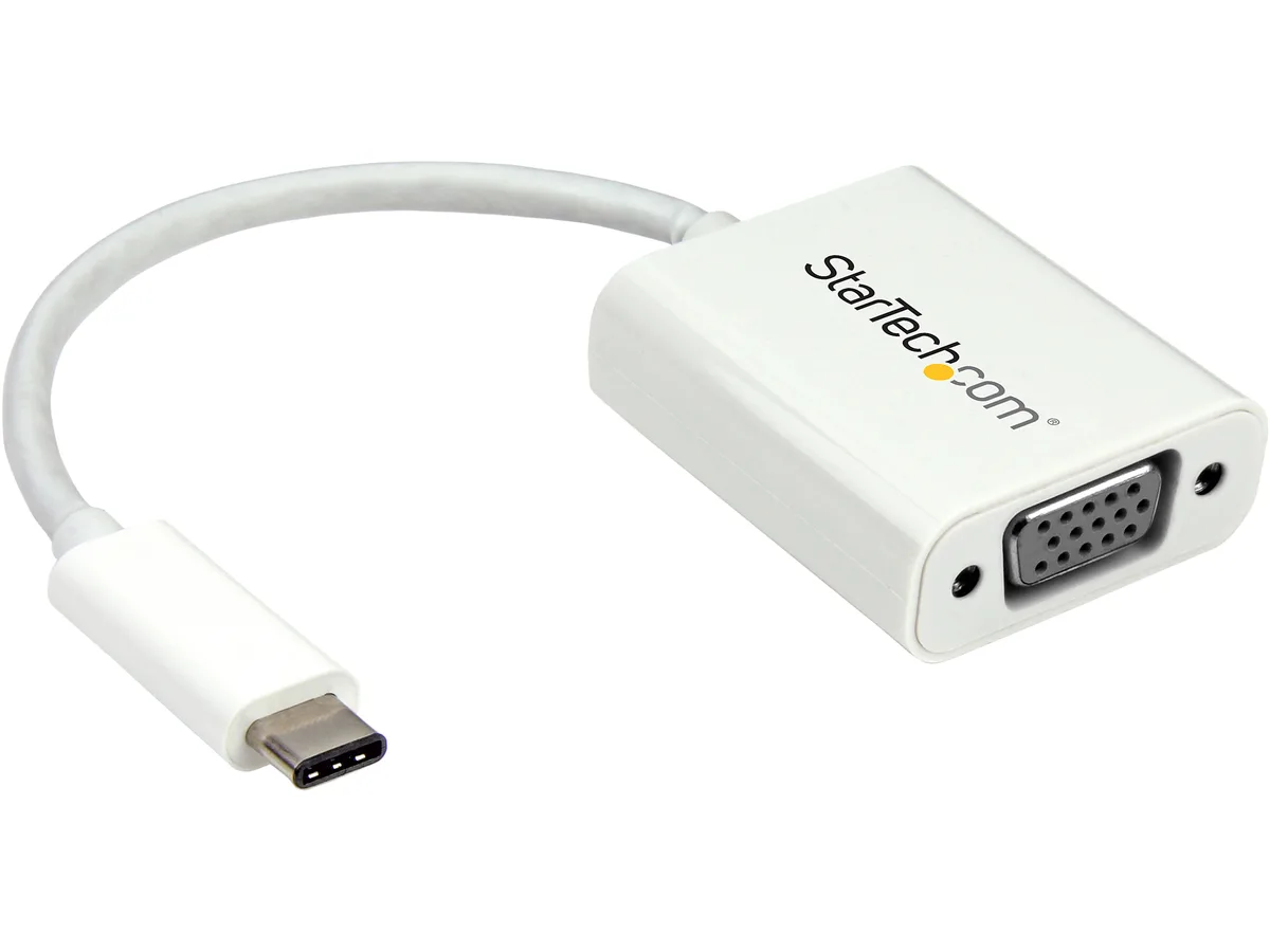 STARTECH STARTECH CDP2VGAW USB-C to VGA adapter white 1080p — product photo