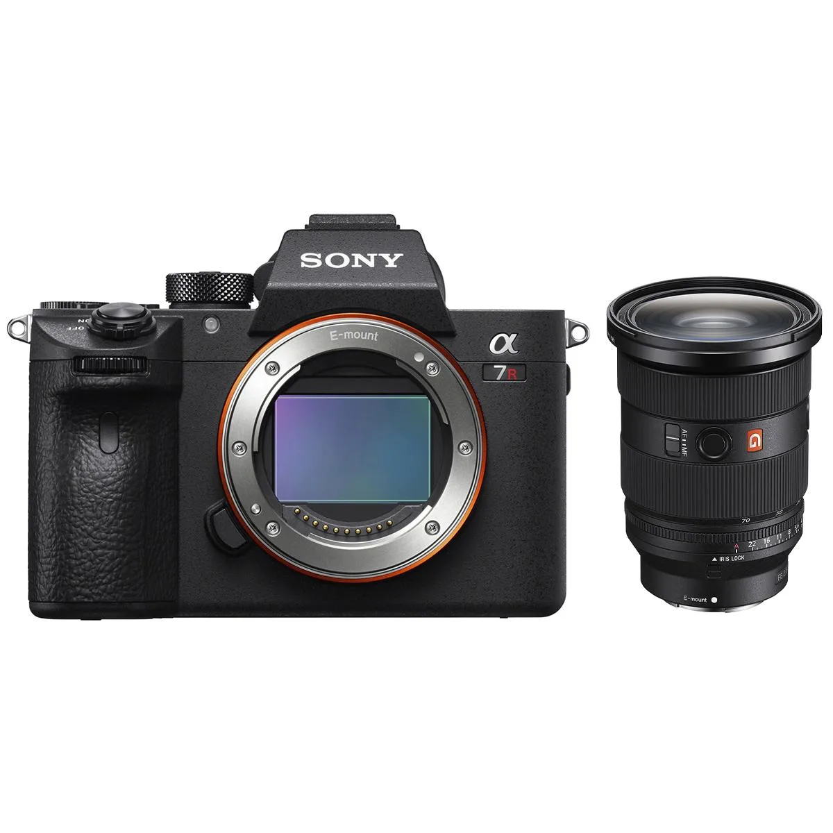 Sony Sony Alpha a7R IV V2 with FE 24-70mm f/2.8 GM compact mirrorless camera — product photo