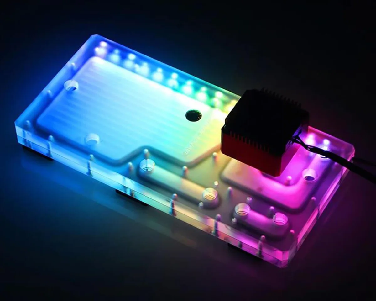 Bykski Bykski Distro Plate Cougar Avulsion PMMA RGB DDC Pump — product photo