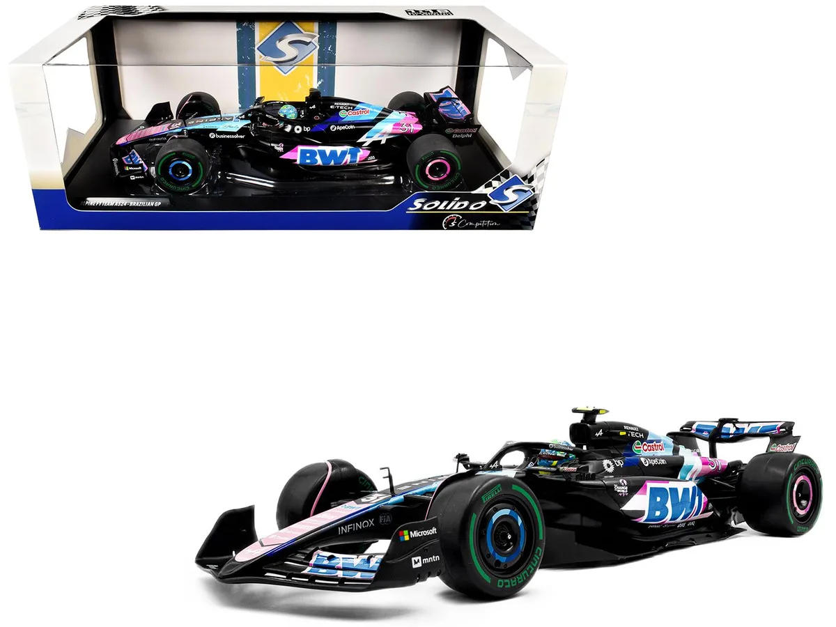 Solido Solido Alpine A524 #31 Esteban Ocon BWT 2nd Place Sao Paulo GP 2024 Competition 1/18 Diecast — product photo