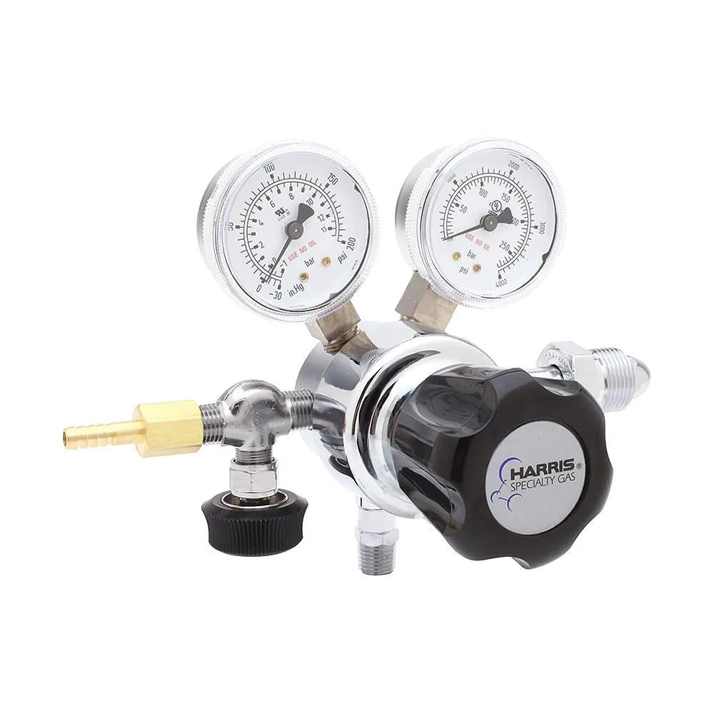 Brass single-stage CO2 regulator chrome finish knob control male inlet 0.825-14 CGA 320