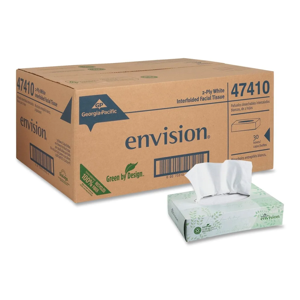 Georgia Pacific Georgia Pacific 47410 Facial Tissue 100/Box 30/Carton — product photo