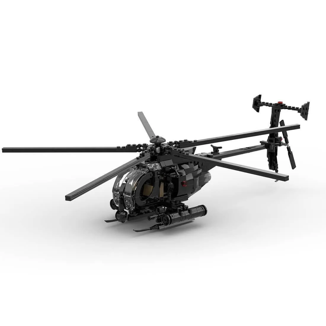 ZITIANYOUBUILD ZITIANYOUBUILD MOC-88275 MH-6 Little Bird Helicopter 608 Parts Educational — product photo