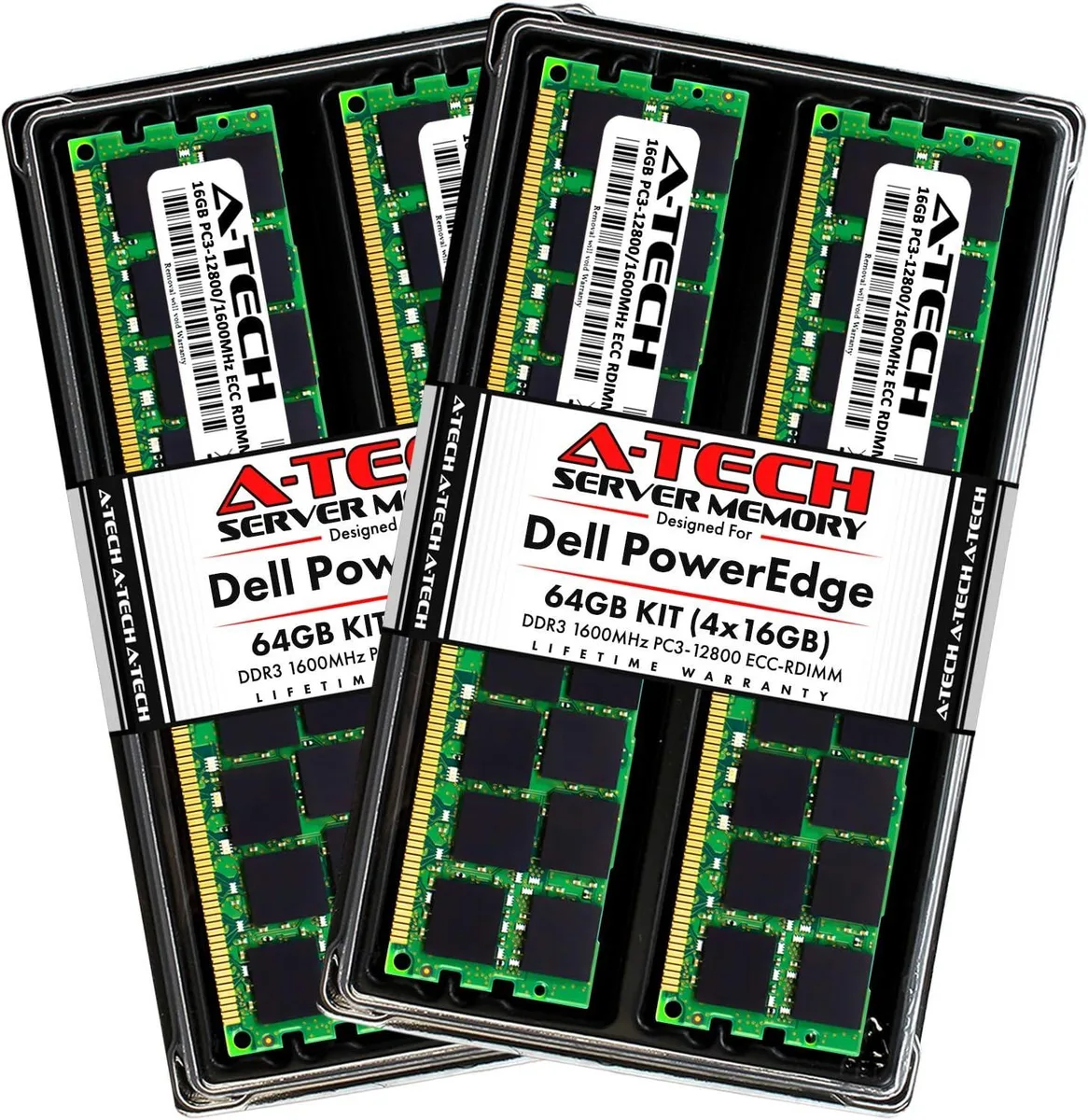 A-Tech A-Tech 64GB (4x16GB) DDR3 1600 ECC RDIMM 2Rx4 1.5V memory upgrade — product photo