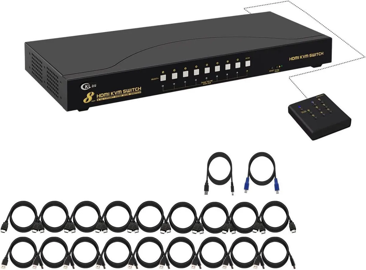 Vszerda Vszerda 8 Port HDMI KVM Switch 4Kx2K @30Hz Rack Mount — product photo