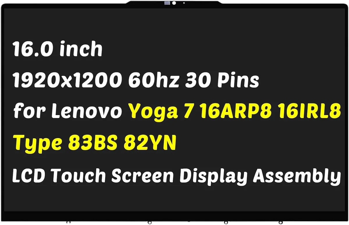 NUOLAISUN NUOLAISUN 1920x1200 30 Pins Touch Screen for Lenovo Yoga 7 16ARP8 16IRL8 — product photo