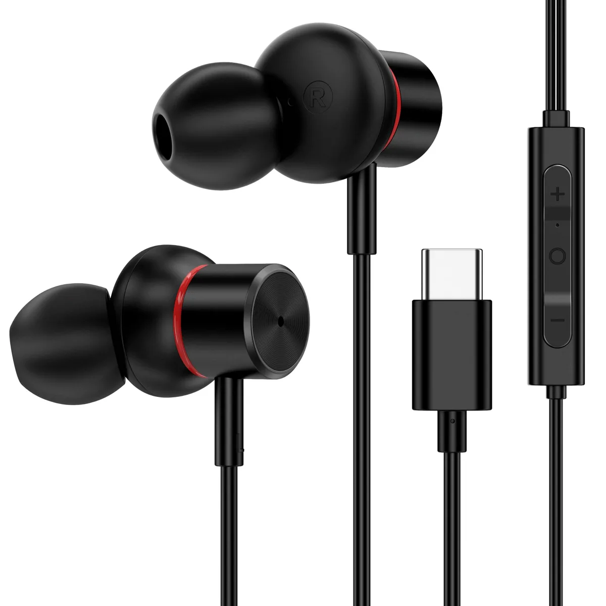  Keyronanc ANC-K20 Active Noise Cancelling USB-C Earbuds Black — product photo