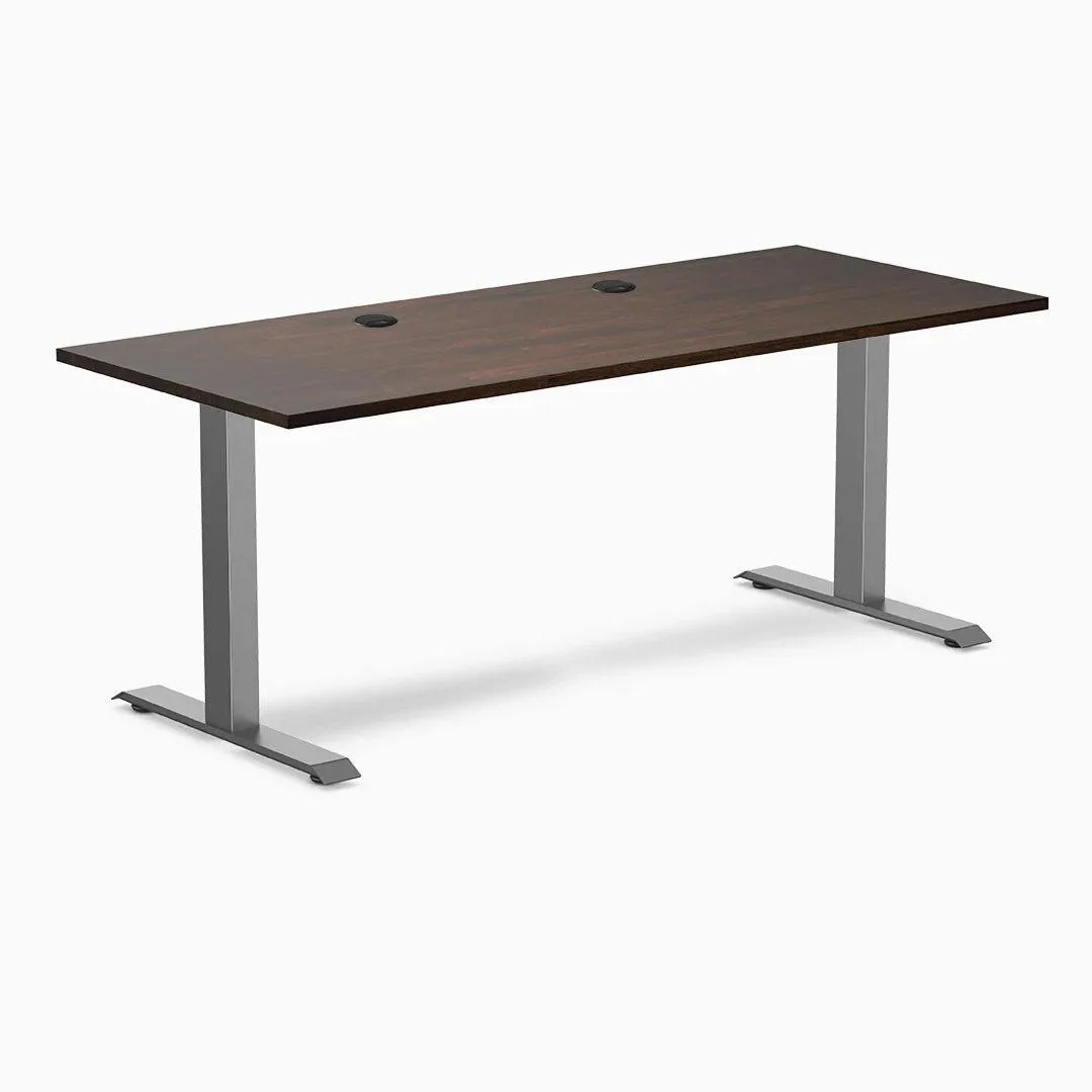 Desky Desky Zero Rubberwood Desk Dark Walnut 48 x 30 in Space Gray — product photo