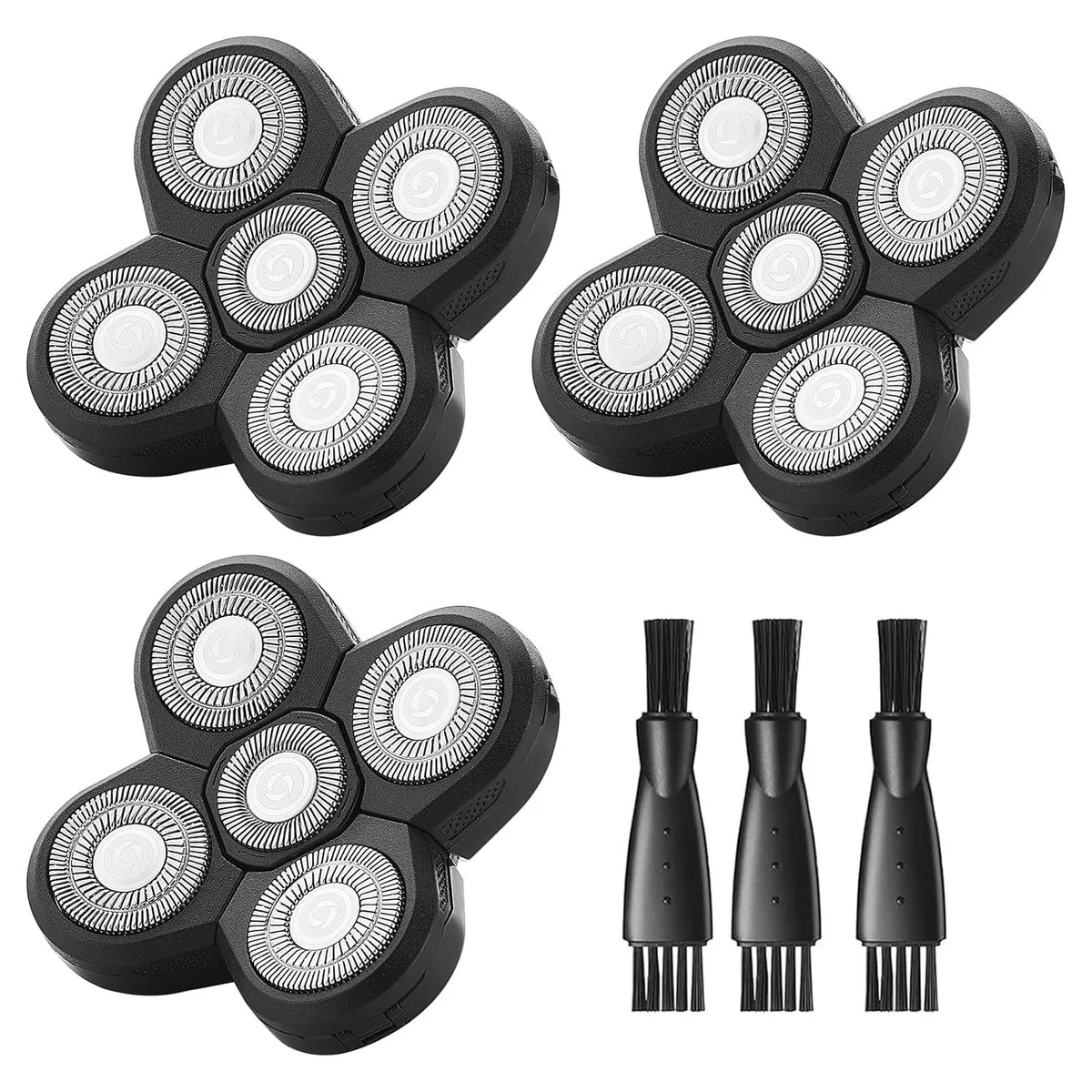 TAURKENAM TAURKENAM 3-pack 5-head replacement blades with 2 cleaning brushes — product photo