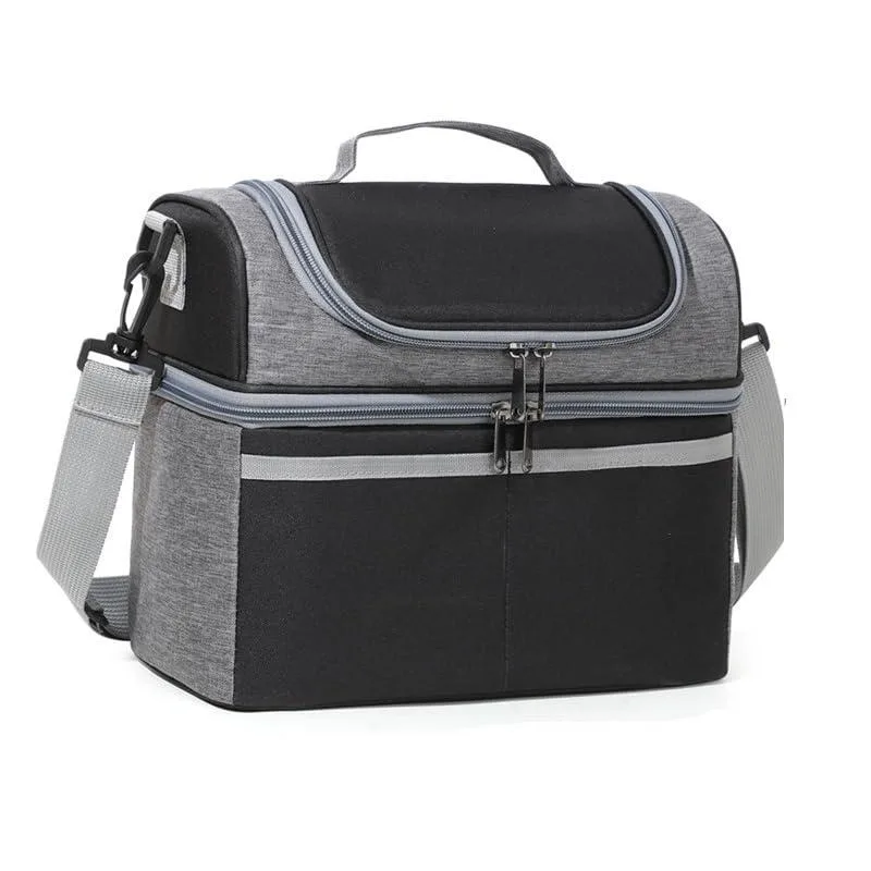 No Sew No Sew TG33 insulated lunch bag large dual compartment 10.24 x 6.5 x 9.0 inches 0.65 lb — product photo