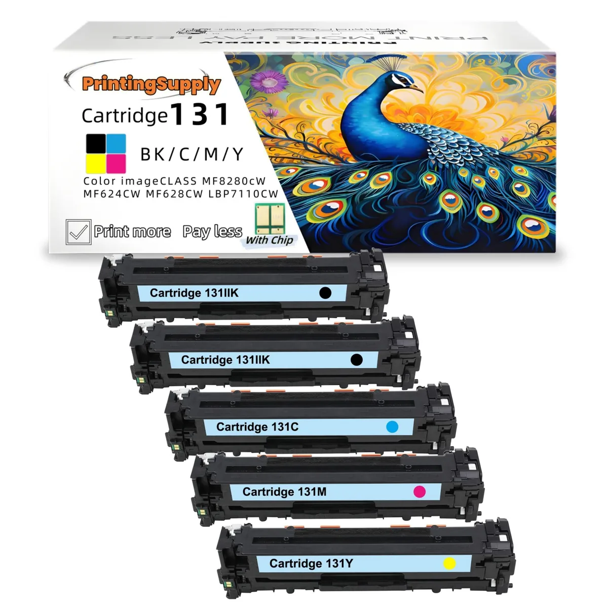 Aster Graphics Inc Aster Graphics Inc 131 5-pack toner cartridge (2BK CMY) — product photo