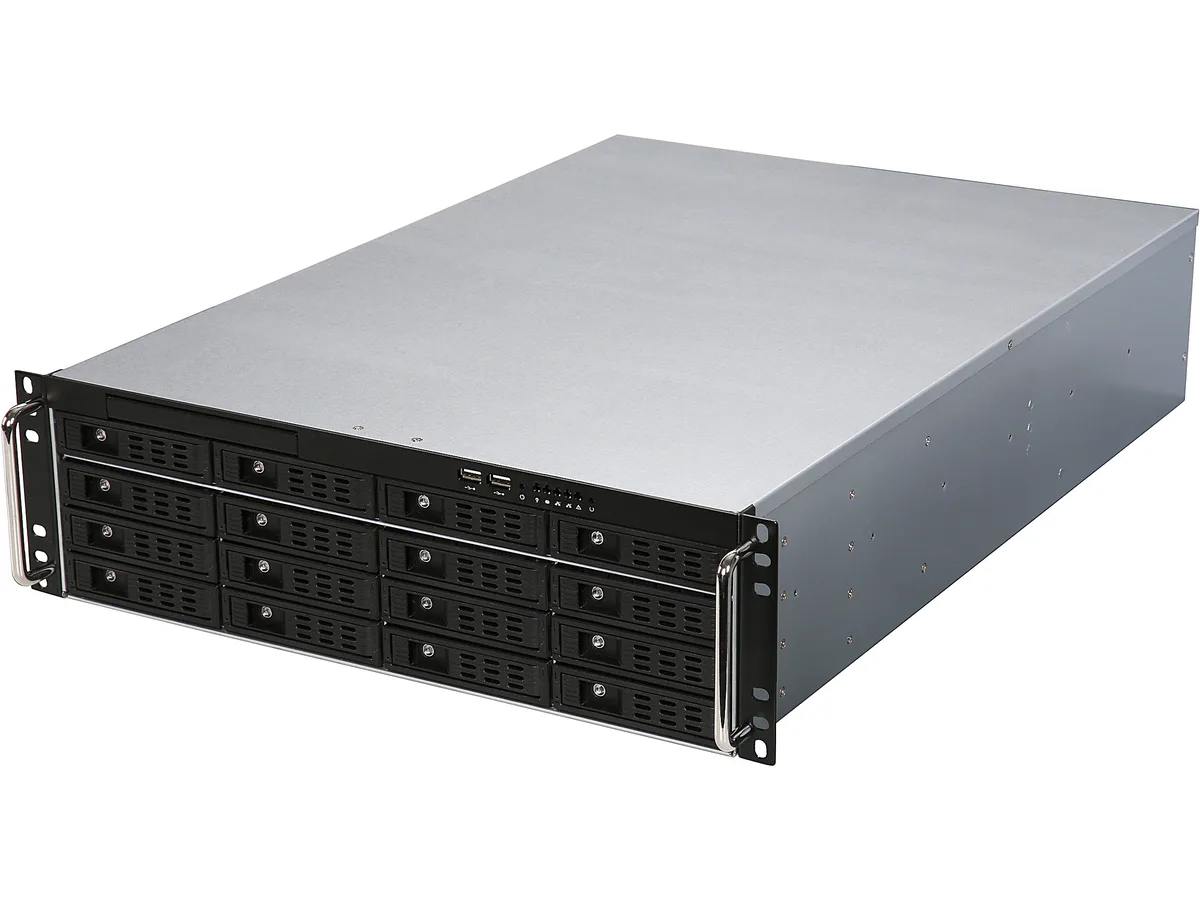 Athena Power Athena Power RM-3U3163HE12 3U 16-bay rackmount server chassis — product photo