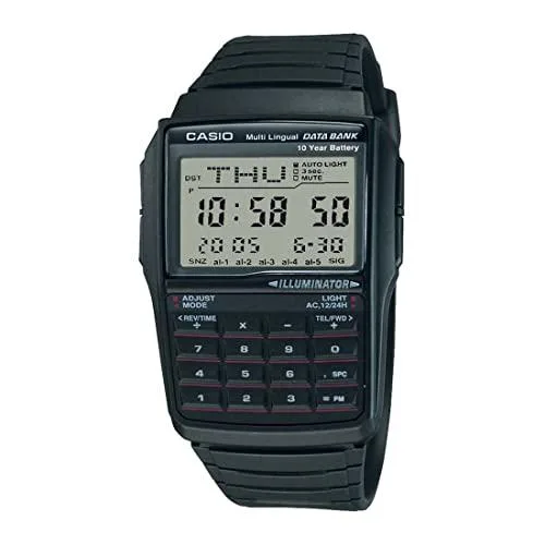 CASIO CASIO DBC32-1A Data Bank Digital Watch 25-page 8-digit calculator 10-year battery — product photo