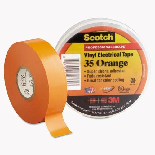 3M 3M Scotch 35 Vinyl Electrical Tape 3/4" x 66ft Orange 10869 — product photo