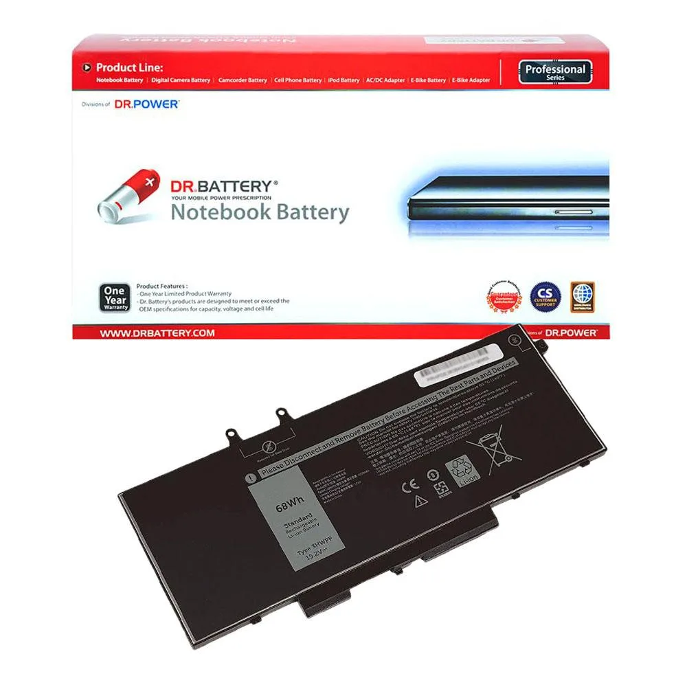 Dr. Battery Dr. Battery 3HWPP laptop battery for Dell Latitude Precision Inspiron 15.2V 4474mAh — product photo
