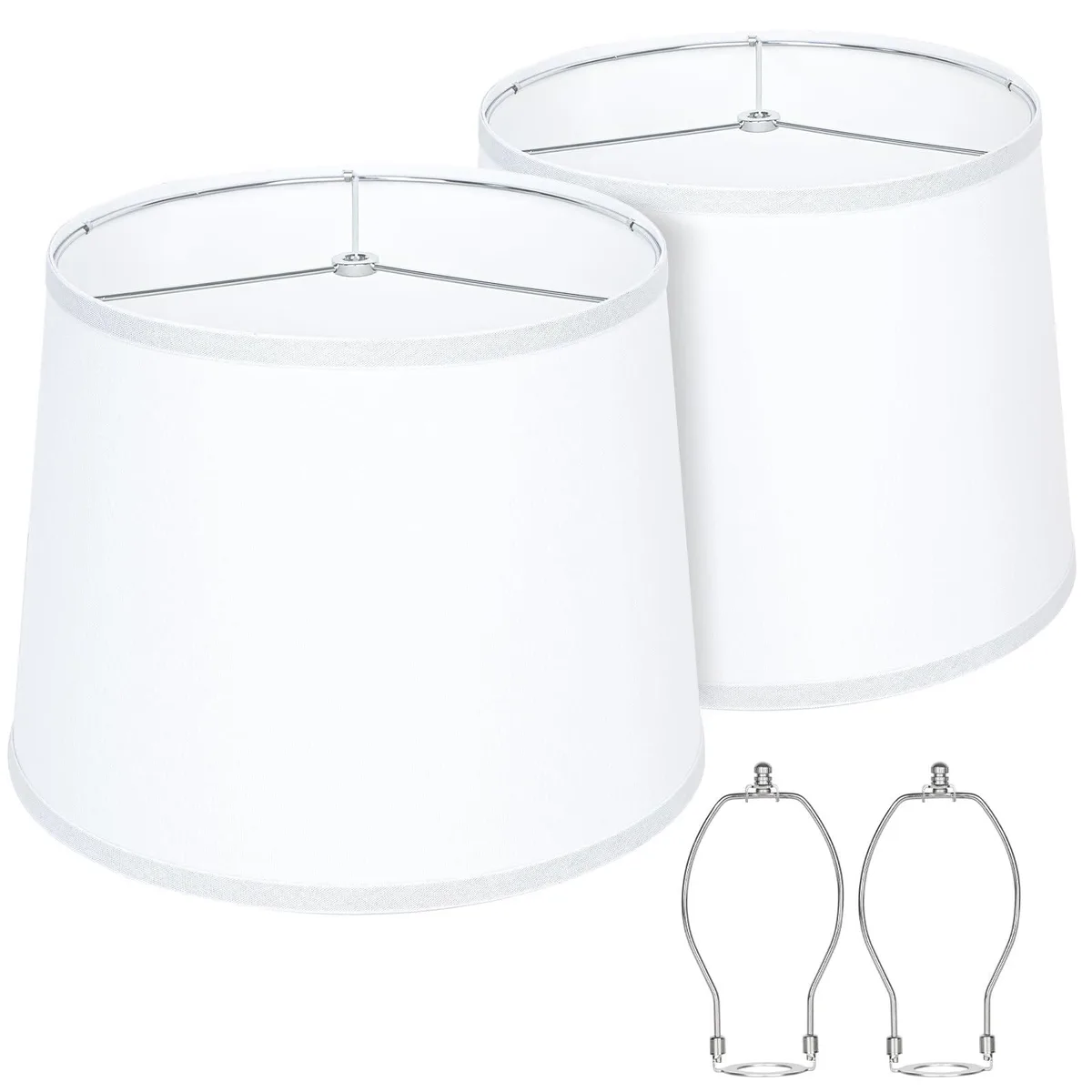  Benaep Lamp Shades Set of 2 Drum 11"T x 13"B x 10"H Natural Linen — product photo