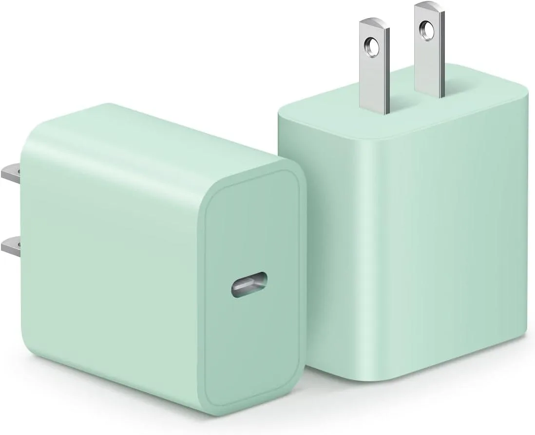 lelisten lelisten USB-C 20W PD charger 2-pack green — product photo