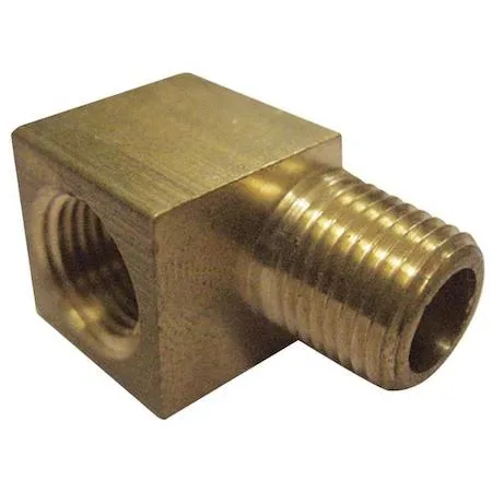 Ten brass 90 degree street elbows with male and female threads