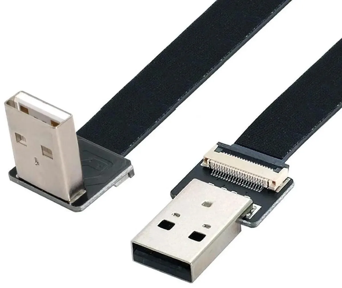 SMUGDESK SMUGDESK 0.2M USB 2.0 90° Down Angled Flat Ribbon Flex Cable — product photo