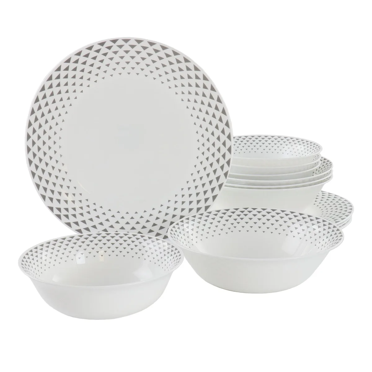 Gibson Gibson 510120048M 12 Piece Opal Glass Dinnerware Set — product photo
