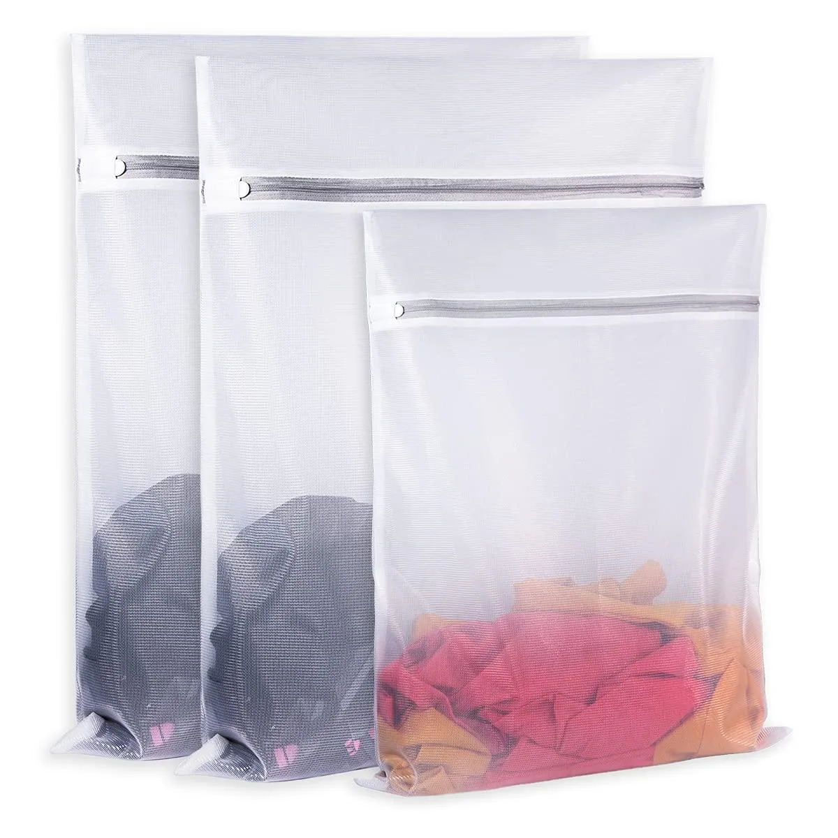 En Route Travelware 3-Piece Mesh Laundry Bag Set Grey 12x16 16x20 — product photo