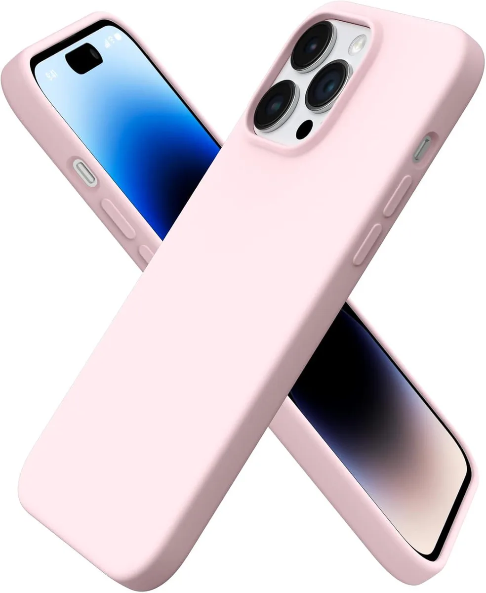 iworkmart iworkmart iPhone 14 Pro Max Case 6.7 inch Liquid Silicone Chalk Pink — product photo
