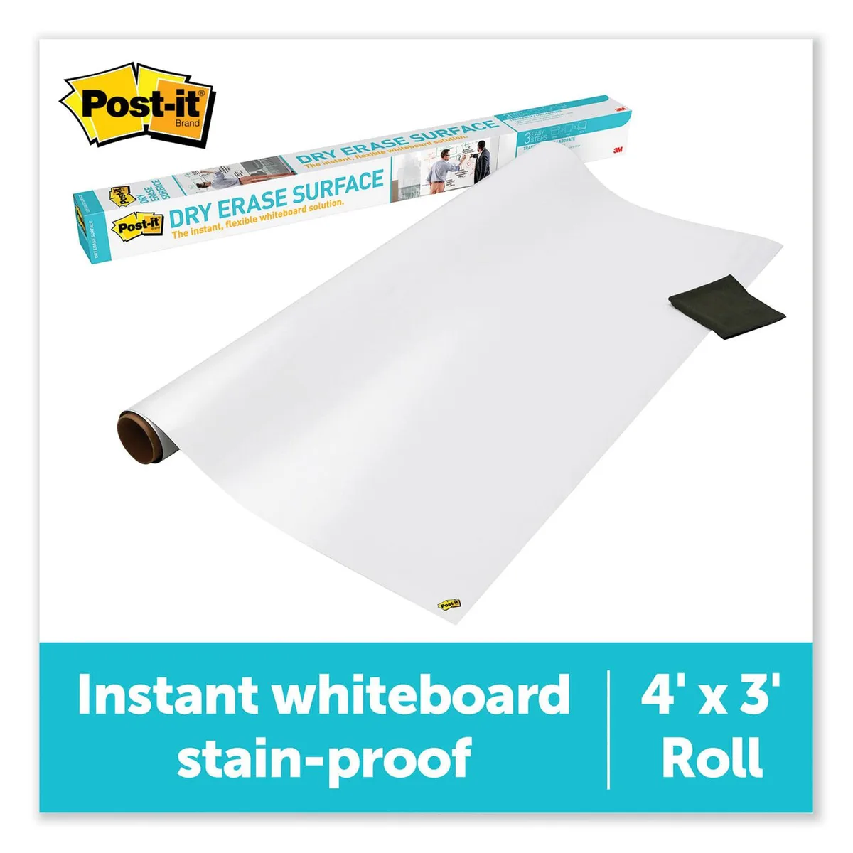 3M 3M DEF4X3 Dry Erase Board 48 x 36 White — product photo