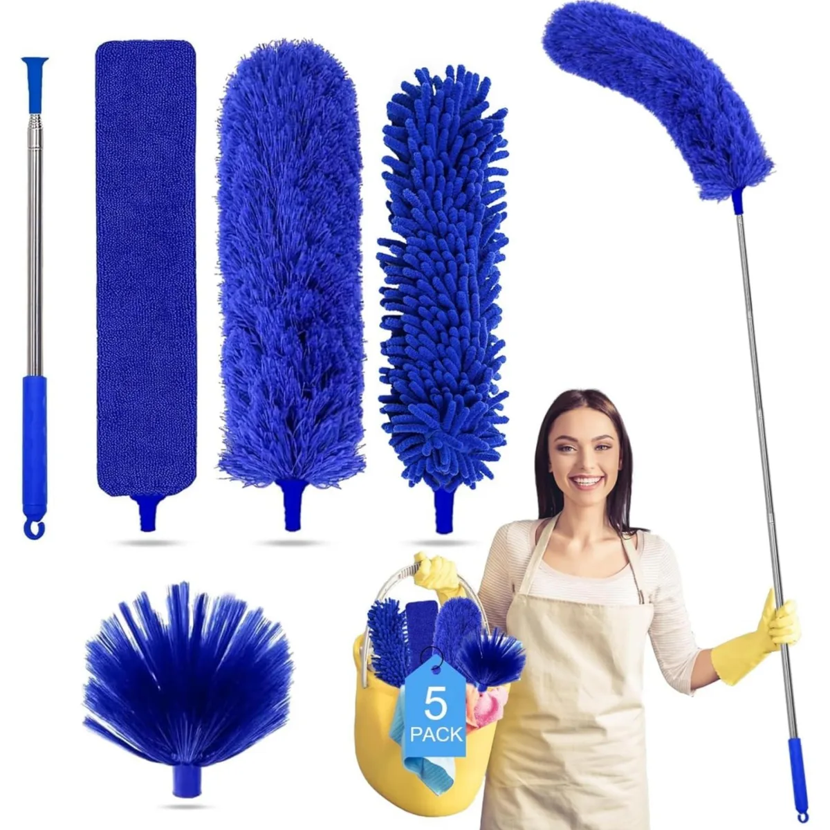 Tiumso 5-in-1 Microfiber Duster Kit 100 Inches — product photo
