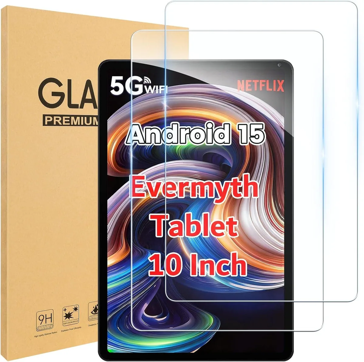 Leelbox Leelbox Screen Protector 2-Pack for Evermyth 10 Inch KB1001/KB1004 — product photo