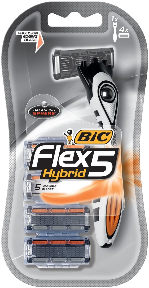 No Sew No Sew SH5KP4C-A-BLK 5-blade cartridge razor trimmers for men — product photo