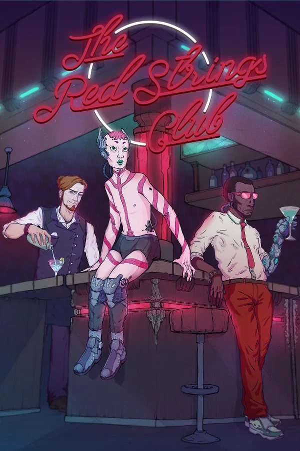 Steam digital code card for cyberpunk adventure game The Red Strings Club