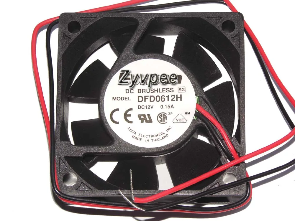 Zyvpee Zyvpee DFD0612H 60x20mm 12V .15A 2-pin ball bearing case fan — product photo