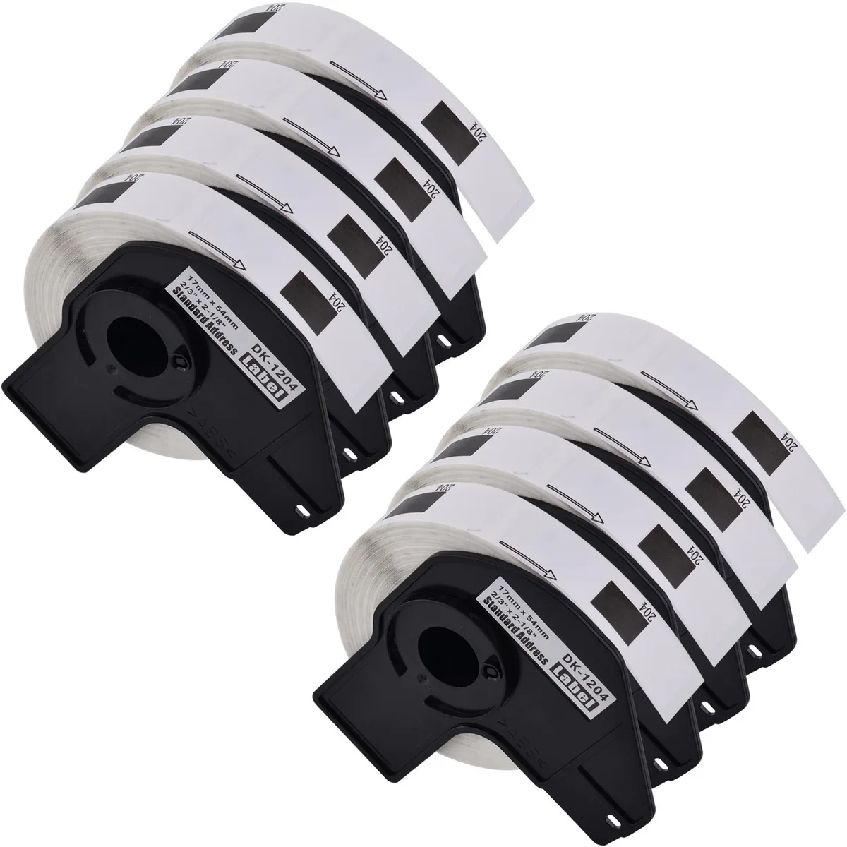 GREENCYCLE GREENCYCLE DK-1204 Label 17 mm x 54 mm 400/Roll 8 Rolls with Cartridge Frame — product photo