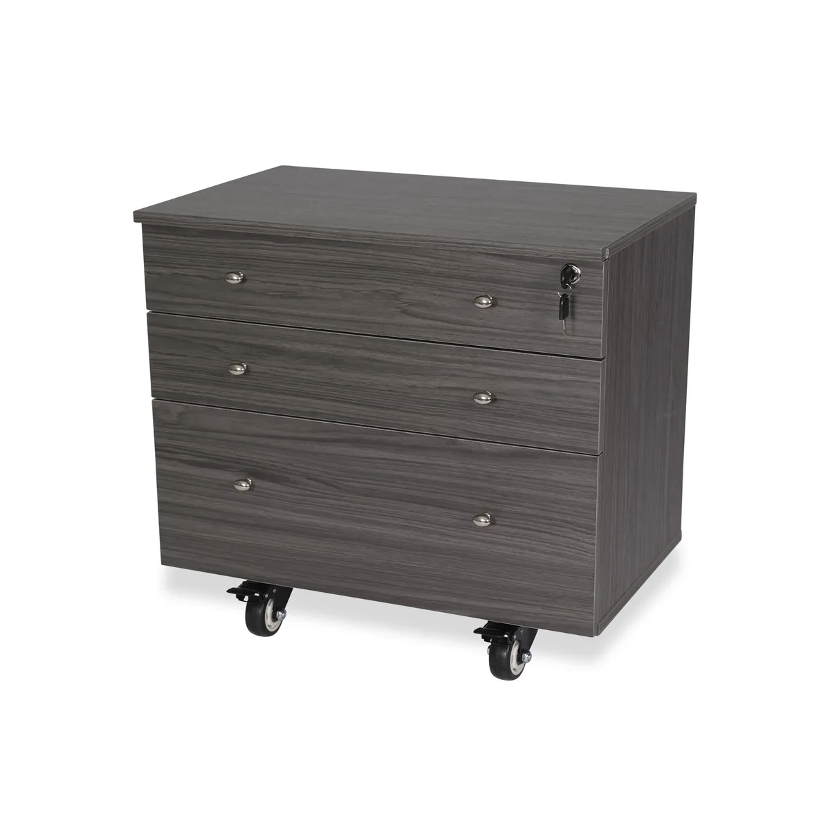 Arrow Group Arrow Group Joey Storage Cabinet 3 Drawers Locking Casters Grey sewing accessory — product photo