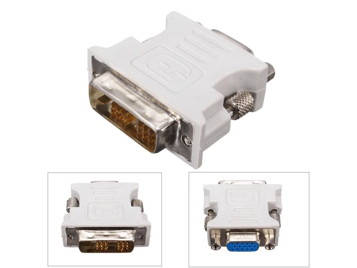 TeKit TeKit TKVGTDV002C VGA Female to DVI-D 18+1 Pin Single Link Male Adapter White — product photo