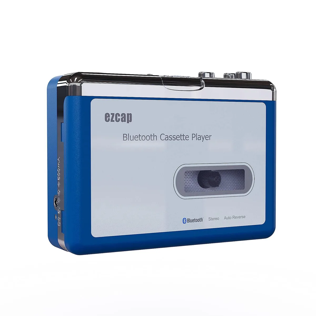  ezcap Bluetooth Cassette Player Blue Auto Reverse USB/AA Power — product photo