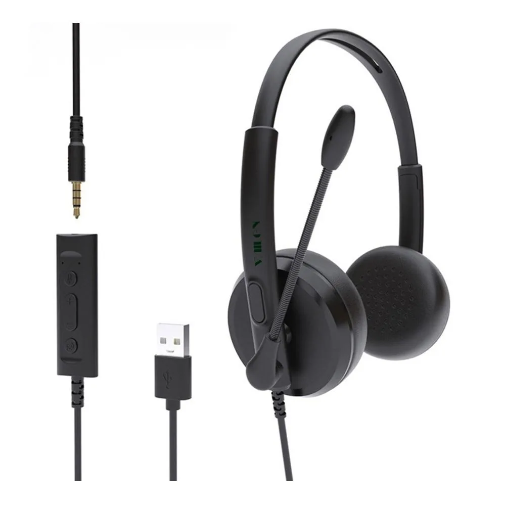 WIILGN WIILGN 109U Headset USB 3.5mm Noise Cancelling Black — product photo
