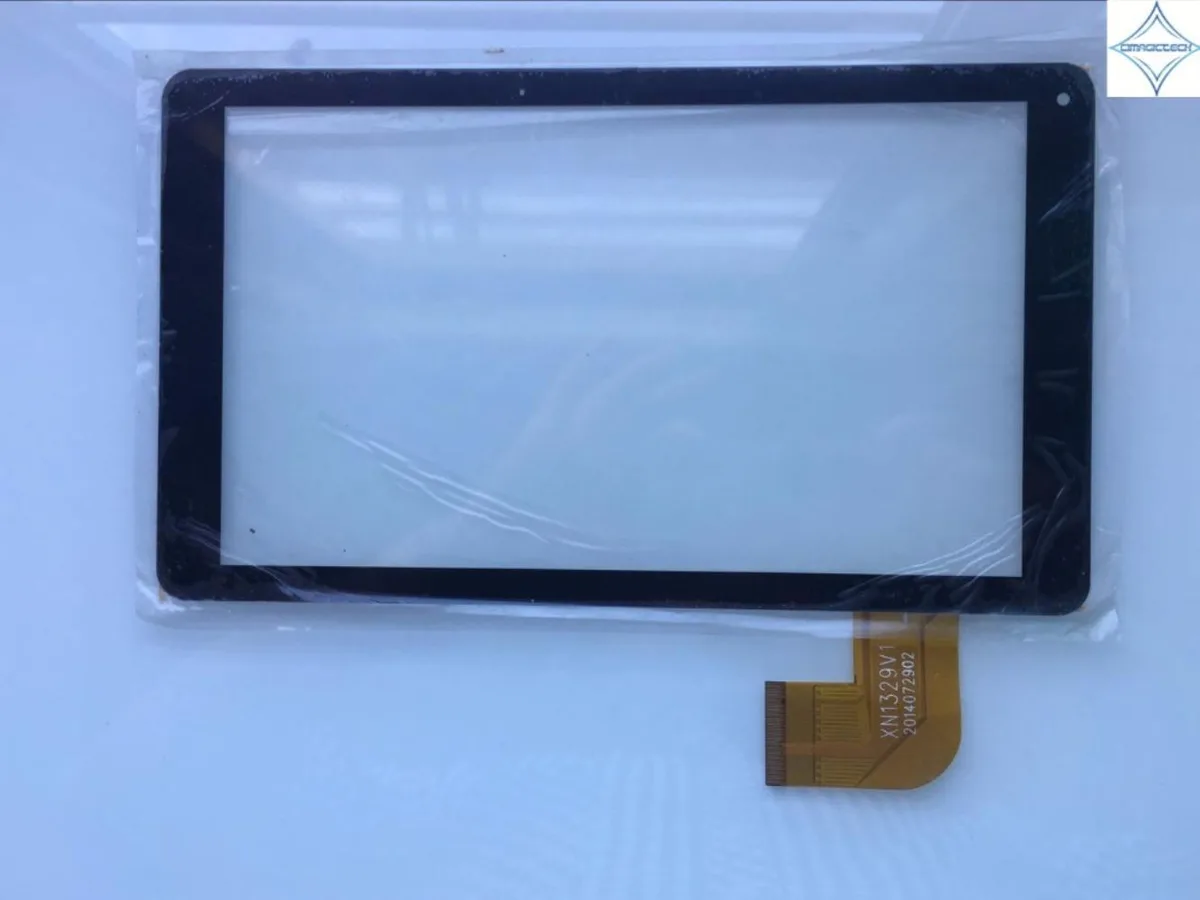 Black rectangular capacitive digitizer glass panel 230x133mm