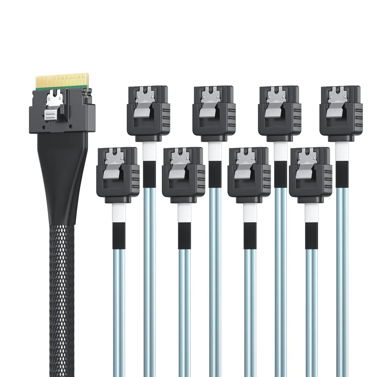 Vszerda Vszerda SlimSAS 8i to 8x SATA cable SFF-8654 1m 3.3ft — product photo