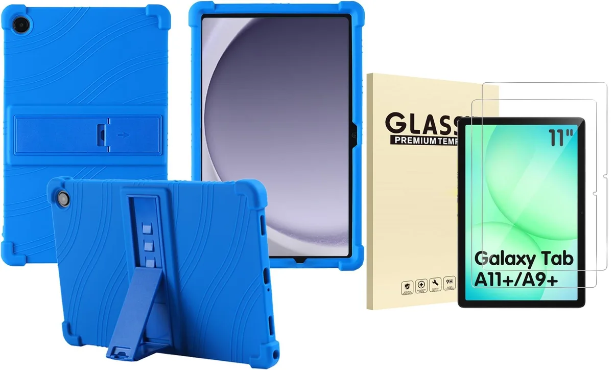 anicestore anicestore SM-X230/ 11" case with kickstand and 2 glass protectors (Blue) — product photo
