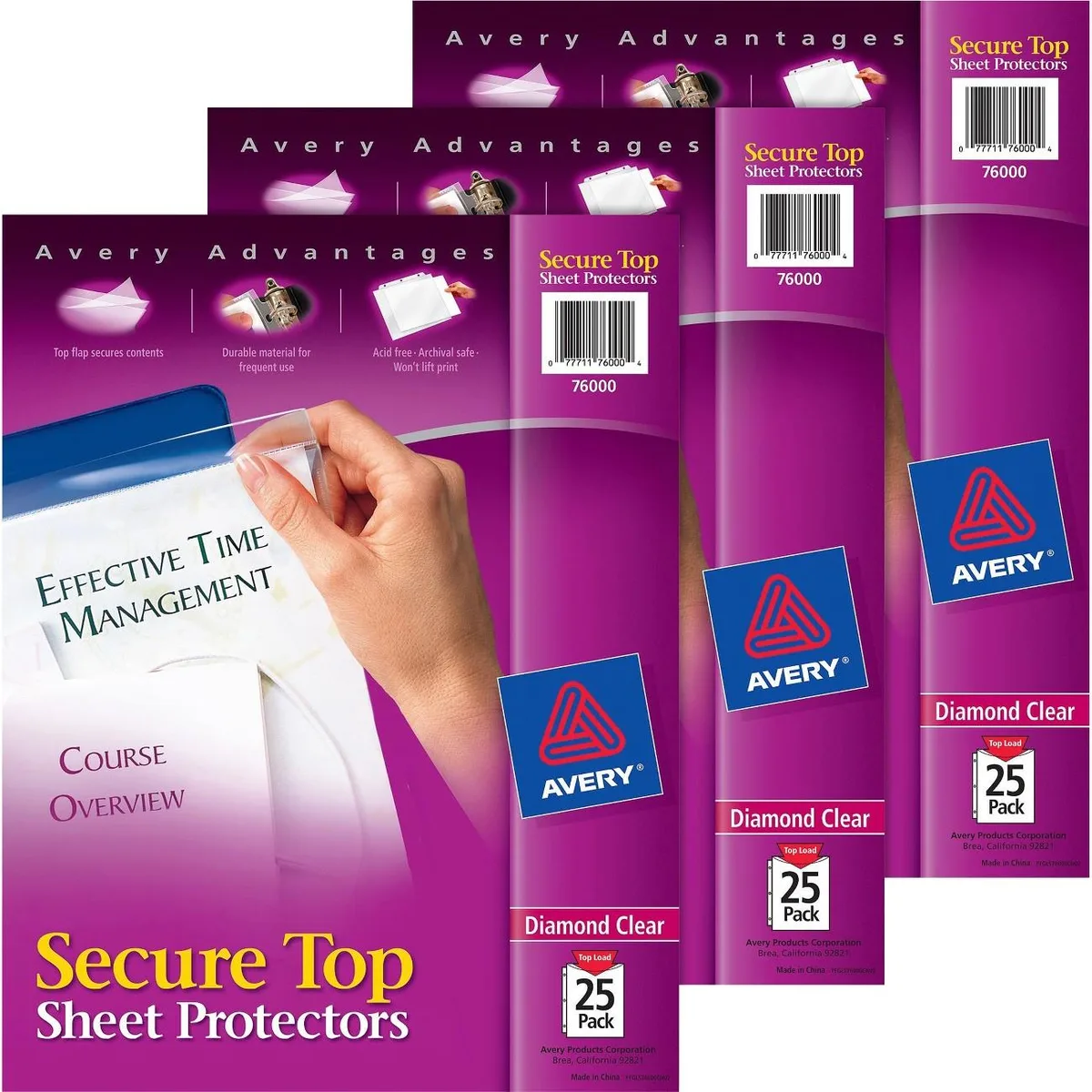 Avery Avery 76000BD Secure Top Sheet Protectors accessory — product photo