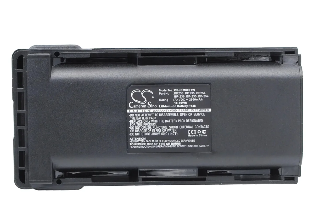 Rectangular replacement battery pack with textured dark casing and gold contacts