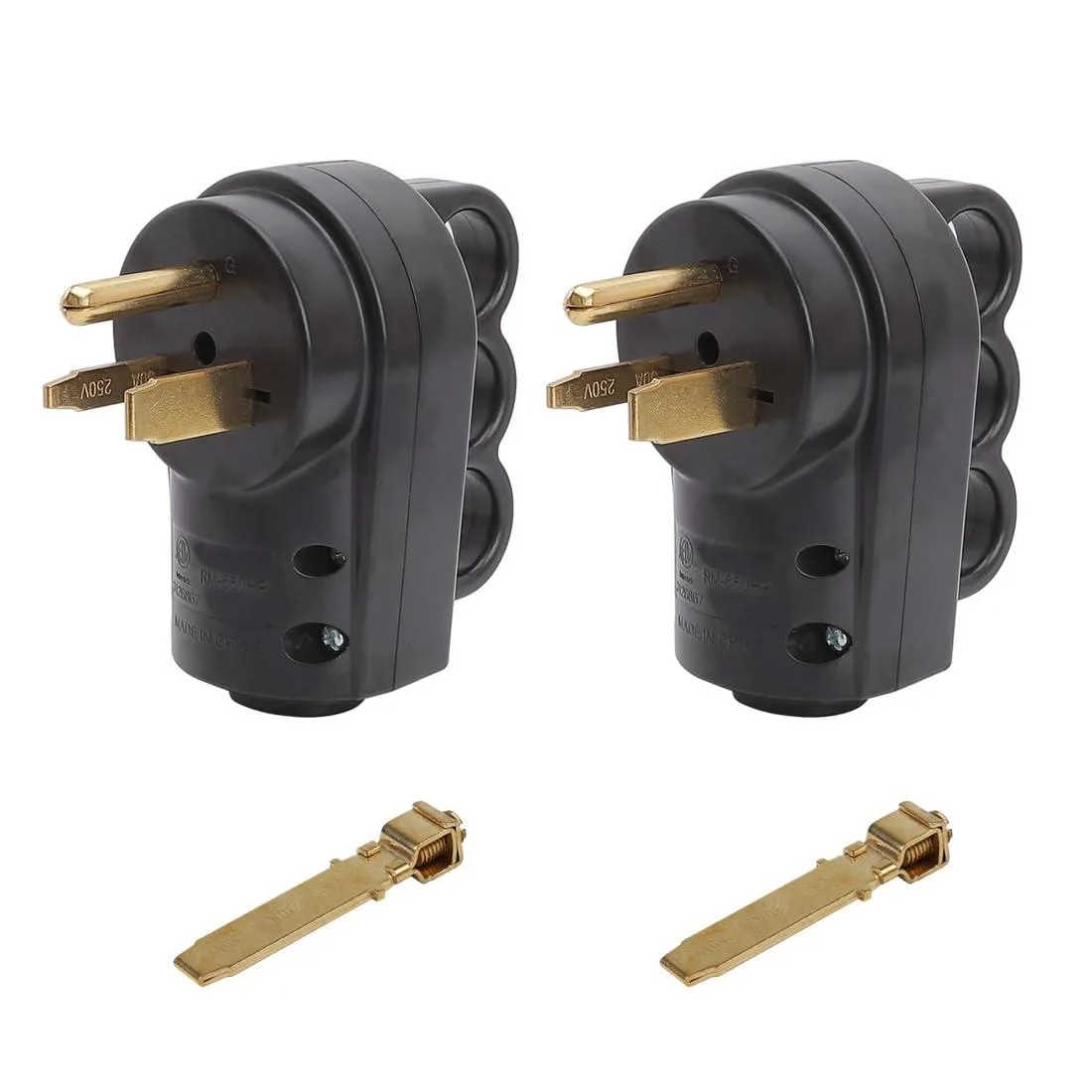 LORDWORLD LORDWORLD 2-Pack NEMA 6-30P/6-50P 30A/50A 250V Welder Plug Black — product photo