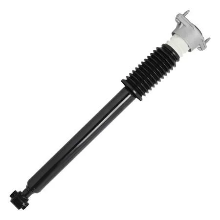 Silver metal rear shock absorber cylinder with mounting eyelets