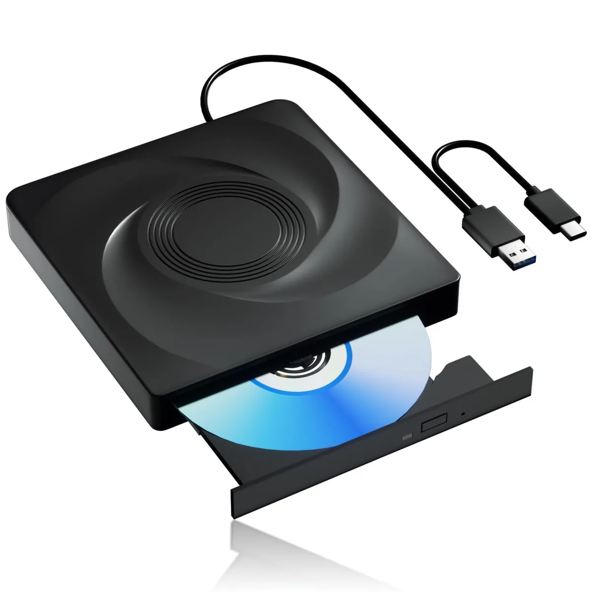 SOEWIOU SOEWIOU External DVD Burner USB 3.0 Type C 8X DVD 24X CD — product photo