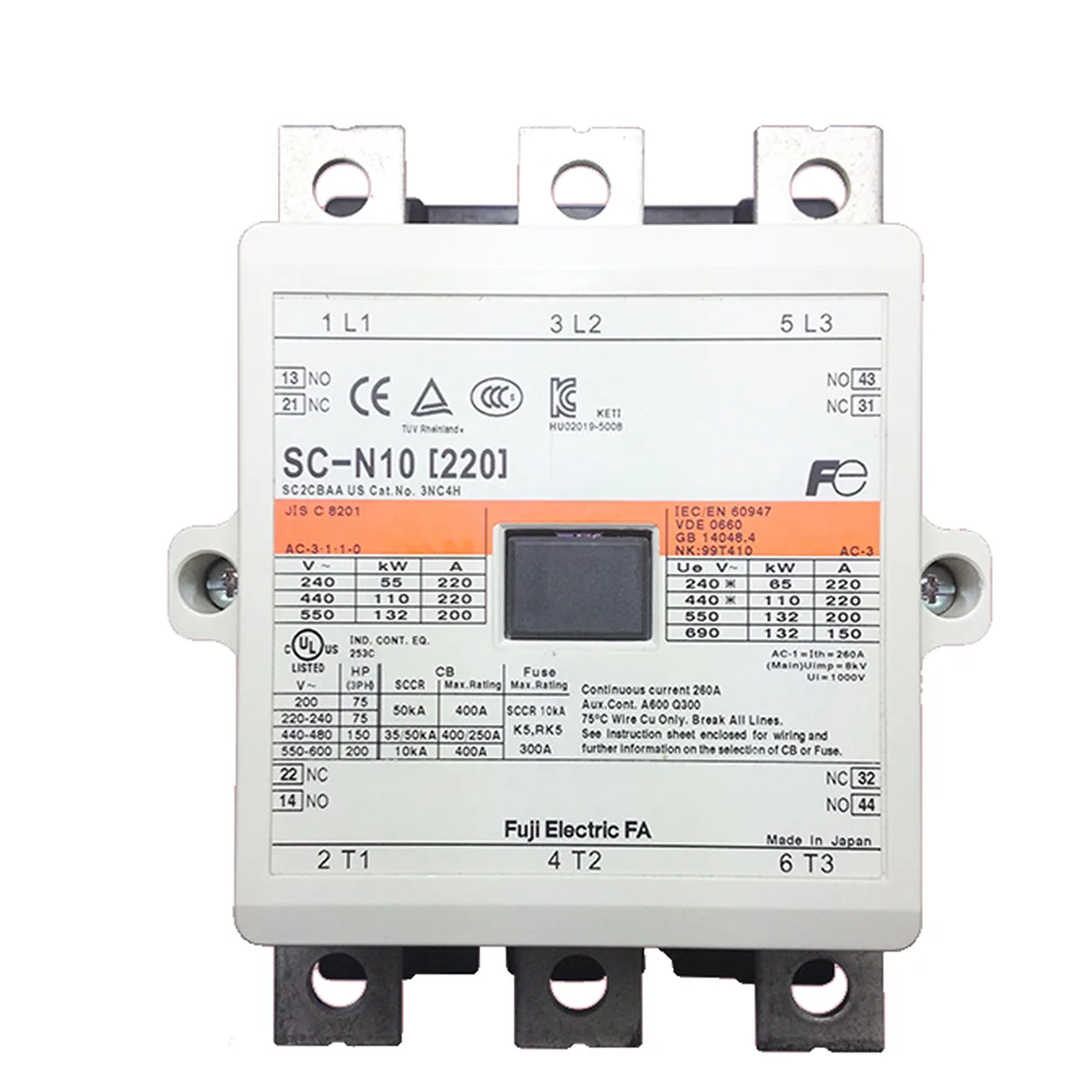 Fuji Fuji SC-N10 Contactor 220V AC electrician tool — product photo
