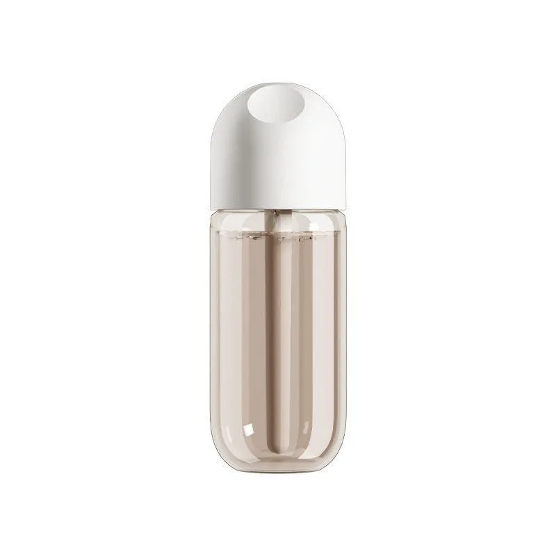 Small cylindrical USB humidifier with two mist nozzles, matte finish
