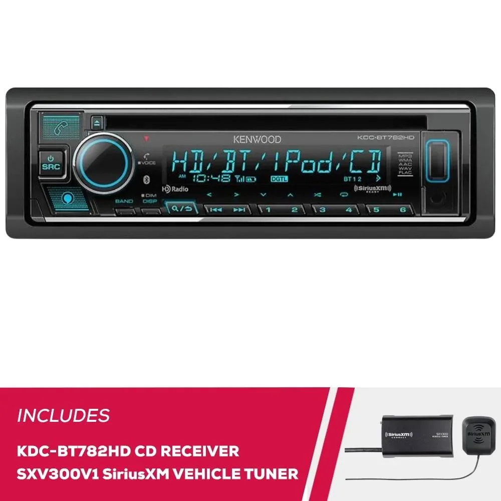 KENWOOD Kenwood KDC-BT782HD Single DIN CD Receiver with Bluetooth and SiriusXM — product photo