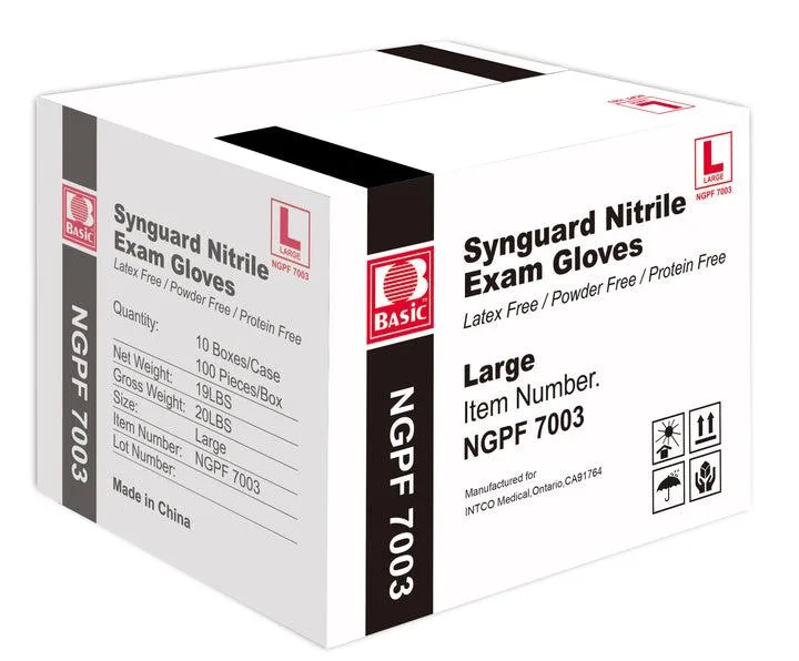 Intco Medical Technologies Intco Medical Technologies Nitrile Exam Gloves LARGE 1000 count personal protective equipment — product photo