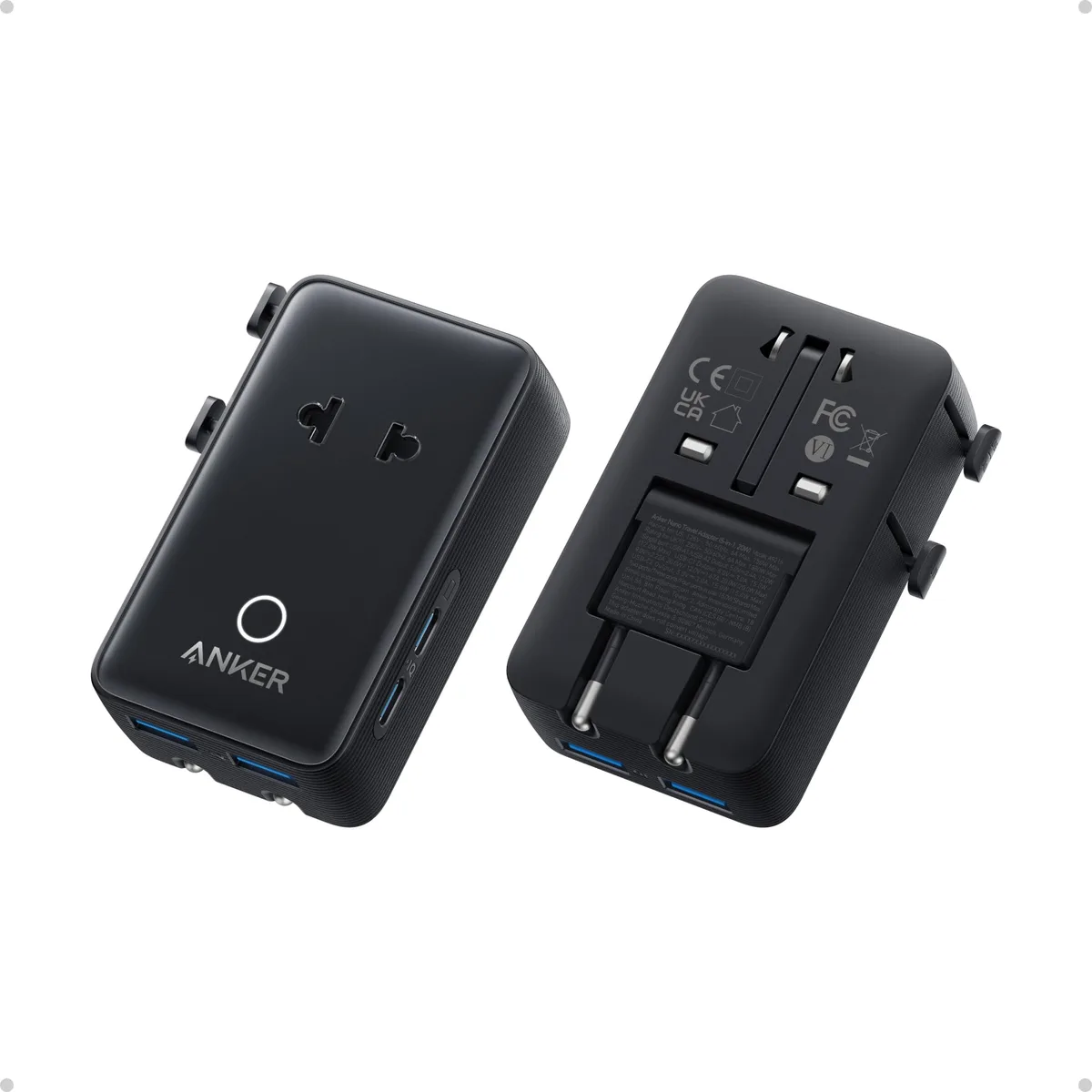  Anker A9215 Nano Travel Adapter 20W 2 USB-C 1× 2-Pin AC — product photo
